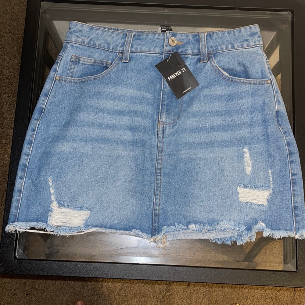 Denim mini skirt